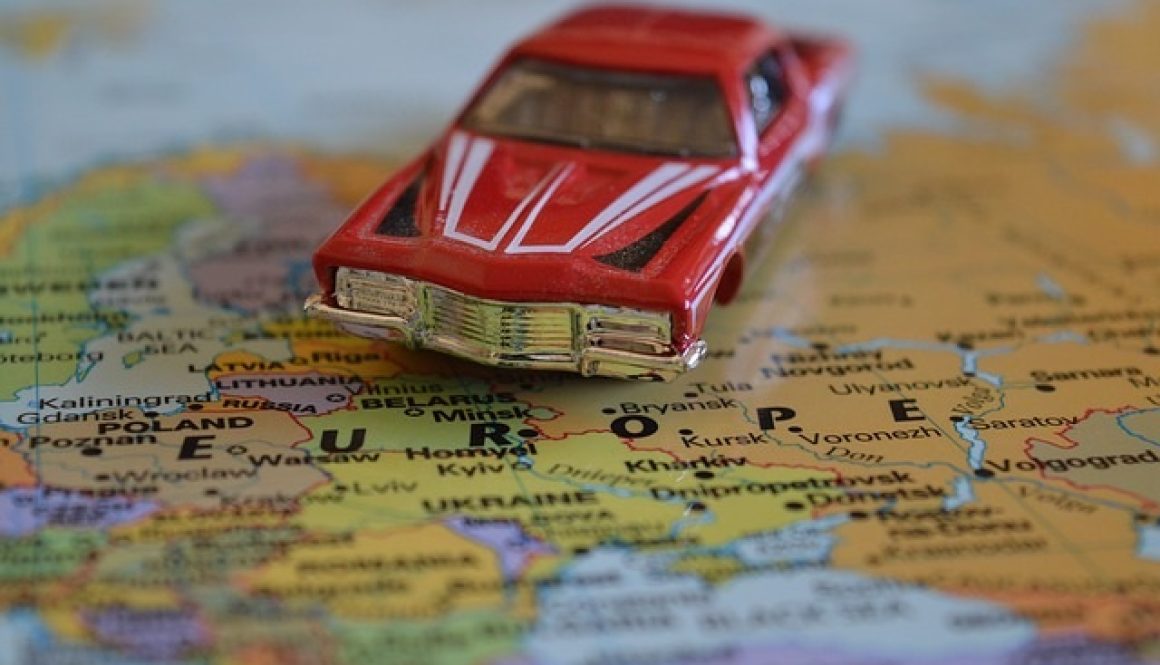 Toy car on a map