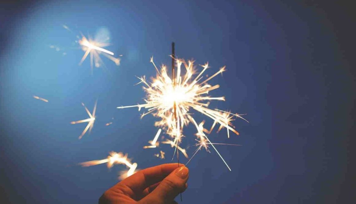Sparkler in hand